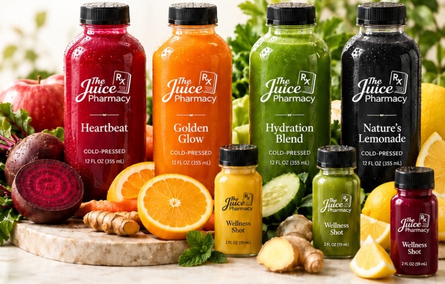 The Juice Pharmacy cold-pressed juices and wellness shots